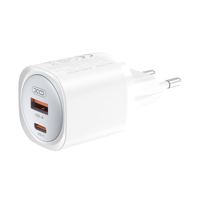 Komplet polnilec "XO CE21" 1x USB-C 1x USB A + kabel USB C v USB C, 30w