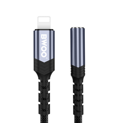 BWOO BZ48 Lightning na AUX 3,5 mm adapter črn | Avdio kabel