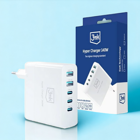 Hišni polnilec za hitro polnjenje - 140W – 3MK – Bela