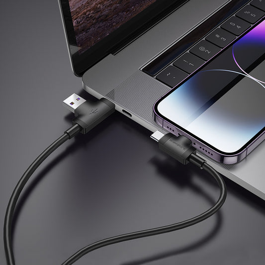 Polnilni in podatkovni kabel "4-in-1" 60W – Borofone – Črna