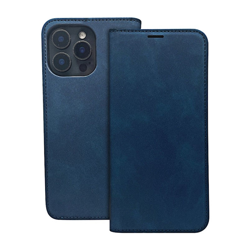 Flip case for Honor 600 / 600 Pro, suede – dark blue