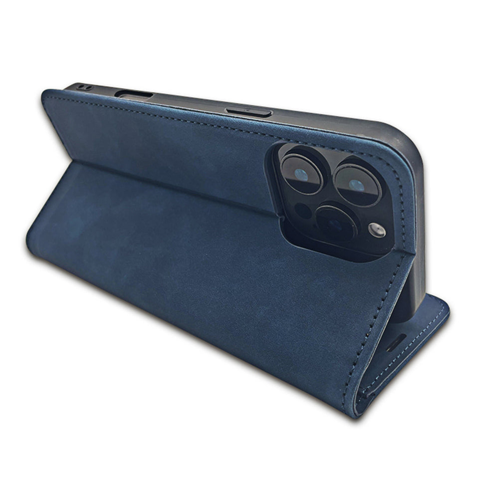 Flip case for Honor 600 / 600 Pro, suede – dark blue
