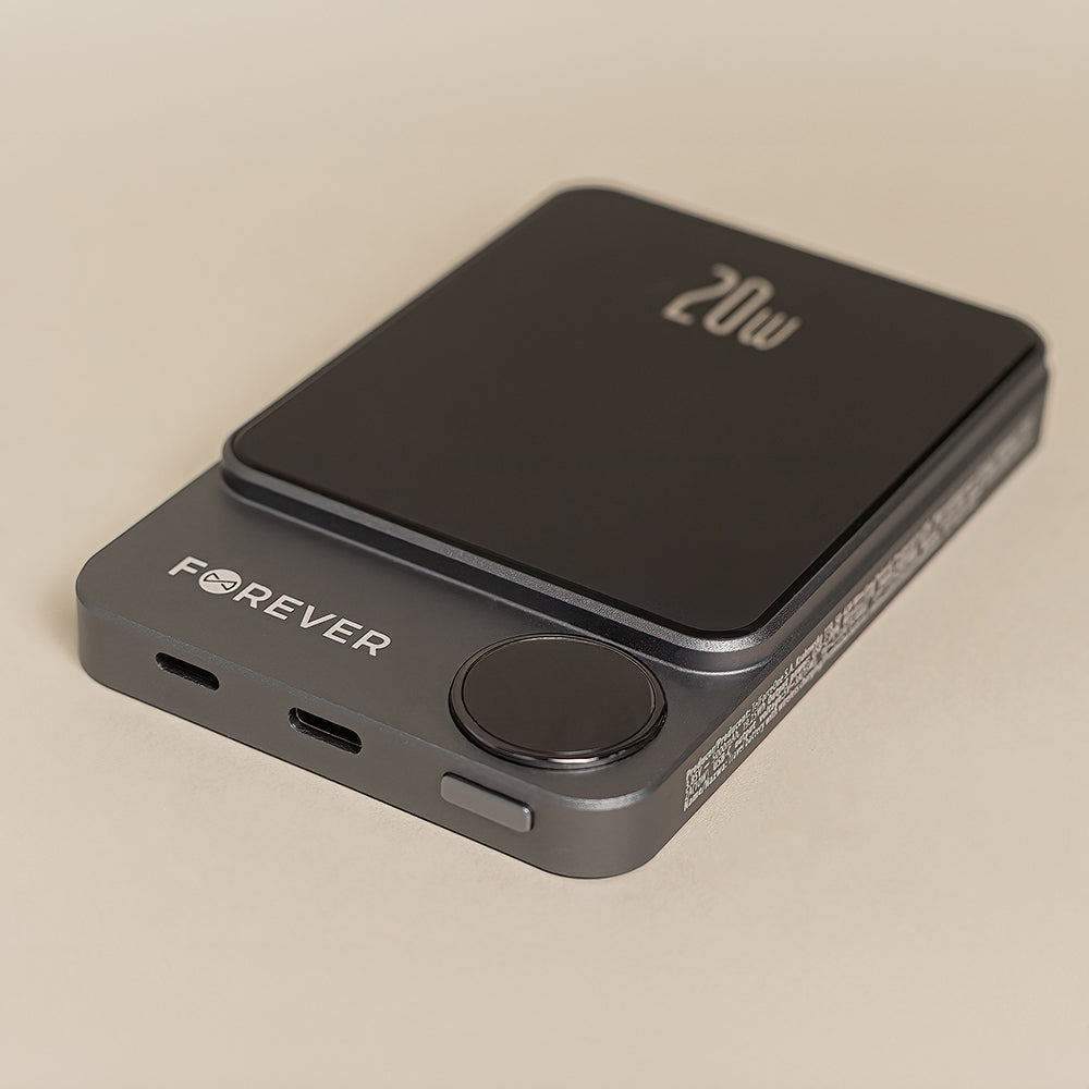 Forever MATB-200 5000 mAh MagSafe power bank 20W PD črna