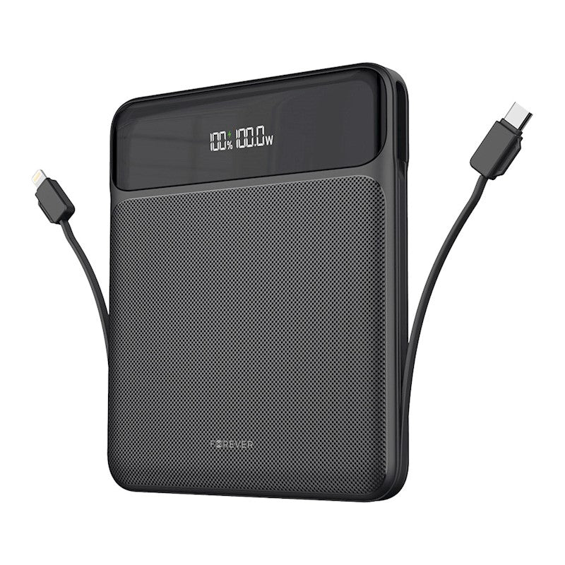 Forever TB-200 – prenosna baterija 20000 mAh, 100W, hitro polnjenje, črna