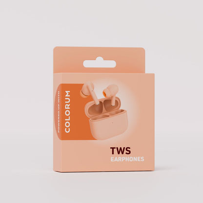Brezžične slušalke Colorum CTWS-14 TWS Bluetooth 5.3 – Peach Fuzz