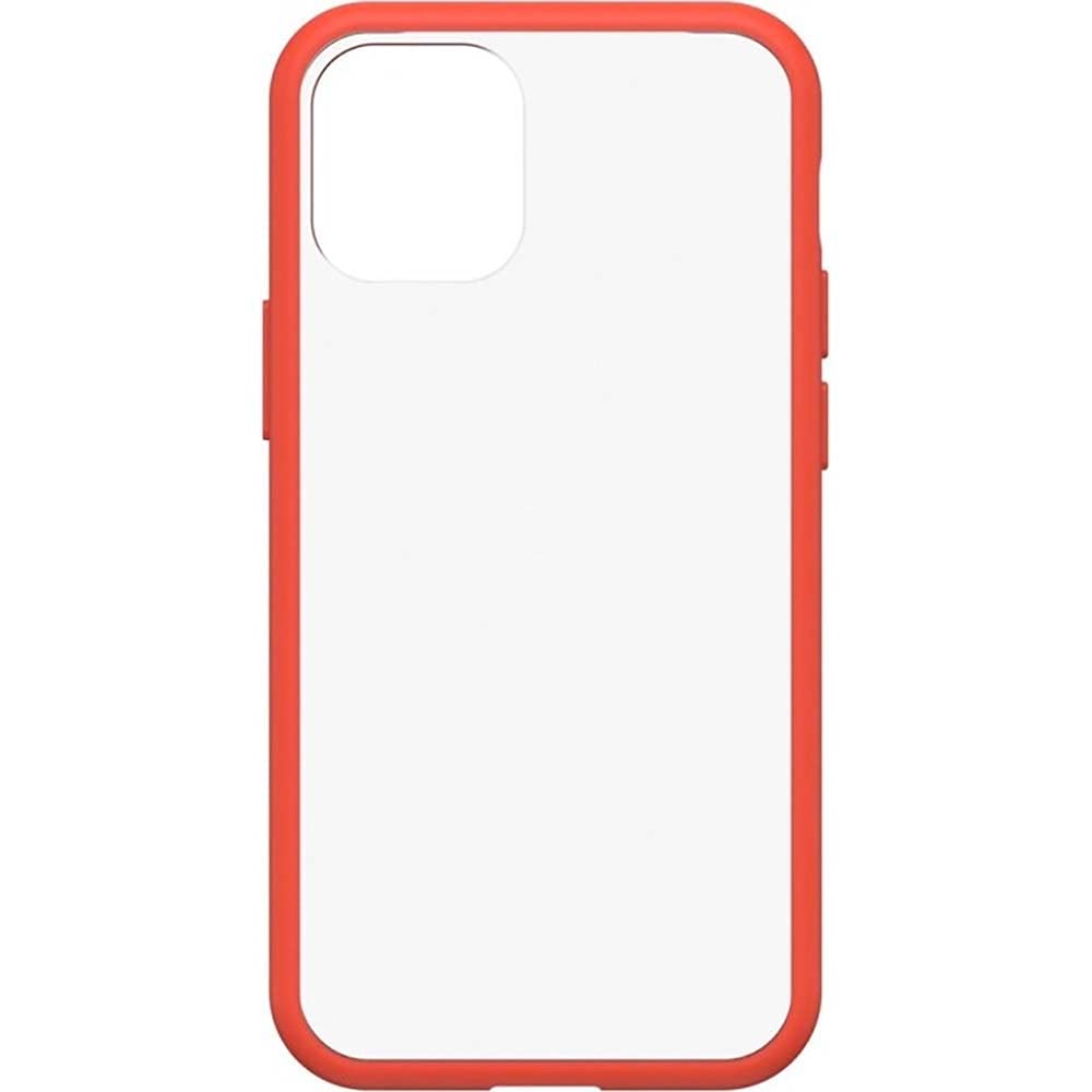 OtterBox React Case for iPhone 12 mini – ultra-thin protective case, clear/red