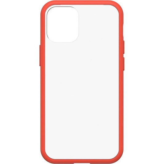 OtterBox React Case for iPhone 12 mini – ultra-thin protective case, clear/red