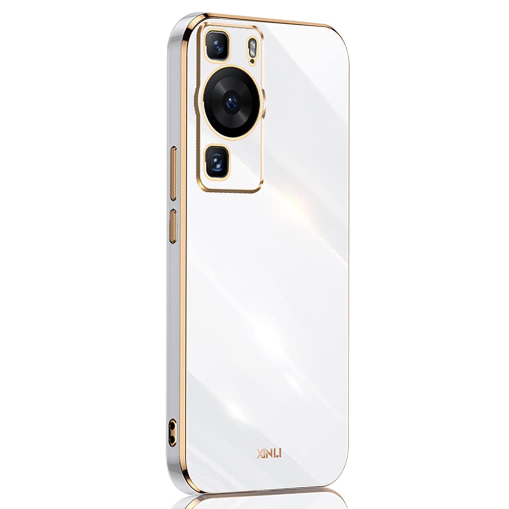 Ovitek SEAHAI za Huawei P60 Pro v beli in zlati barvi