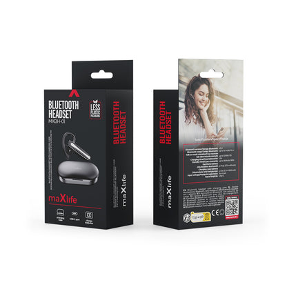 Brezžične Bluetooth slušalke Maxlife MXBH-01 s polnilnim etuijem – črne