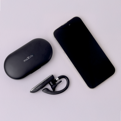 Brezžične Bluetooth slušalke Maxlife MXBH-01 s polnilnim etuijem – črne