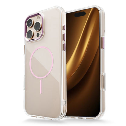 Prozoren MagSafe ovitek za iPhone 17 Pro 6,3" - roza