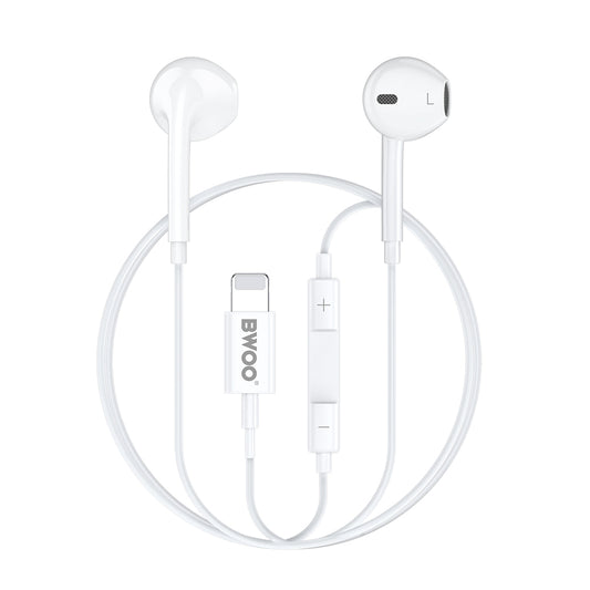 BWOO Lightning slušalke HF179 bele z mikrofonom