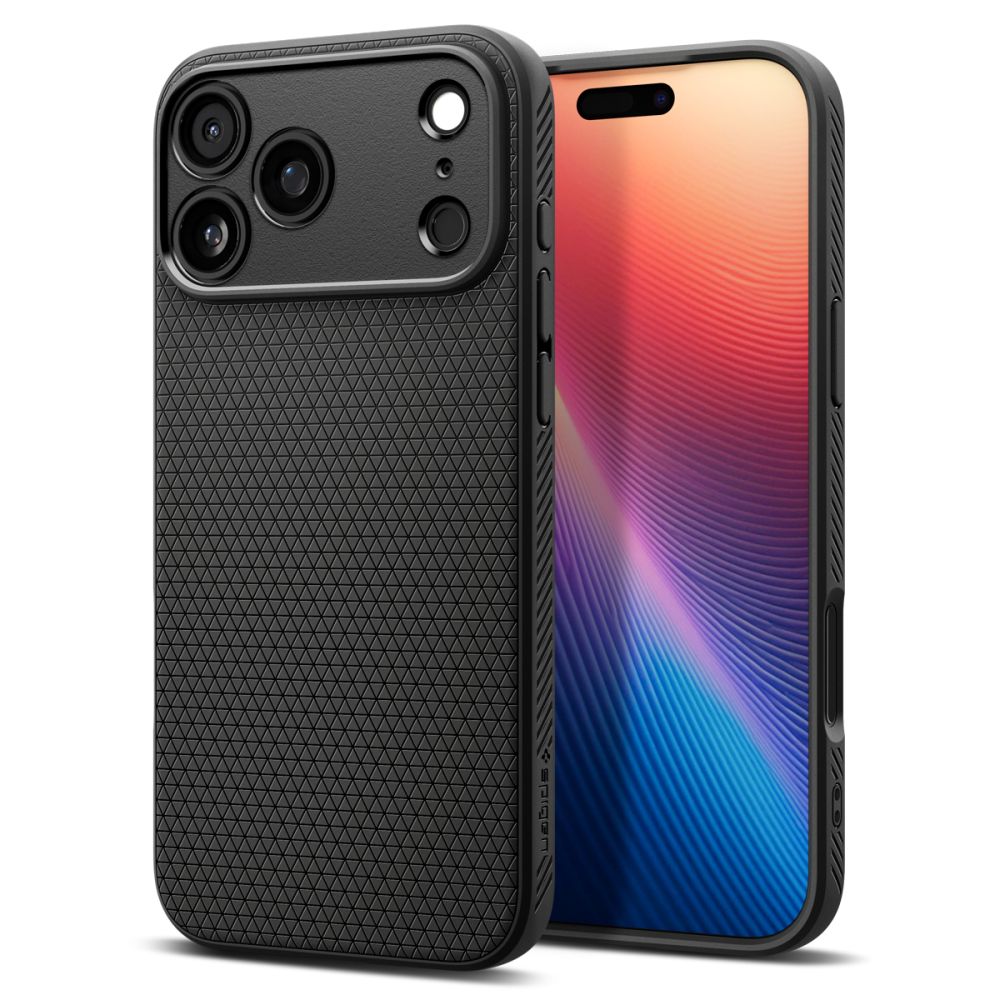 Spigen Liquid Air ovitek za iPhone 17 Pro - mat črna TPU