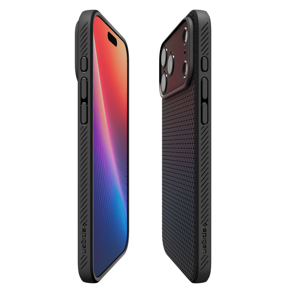 Spigen Liquid Air ovitek za iPhone 17 Pro - mat črna TPU