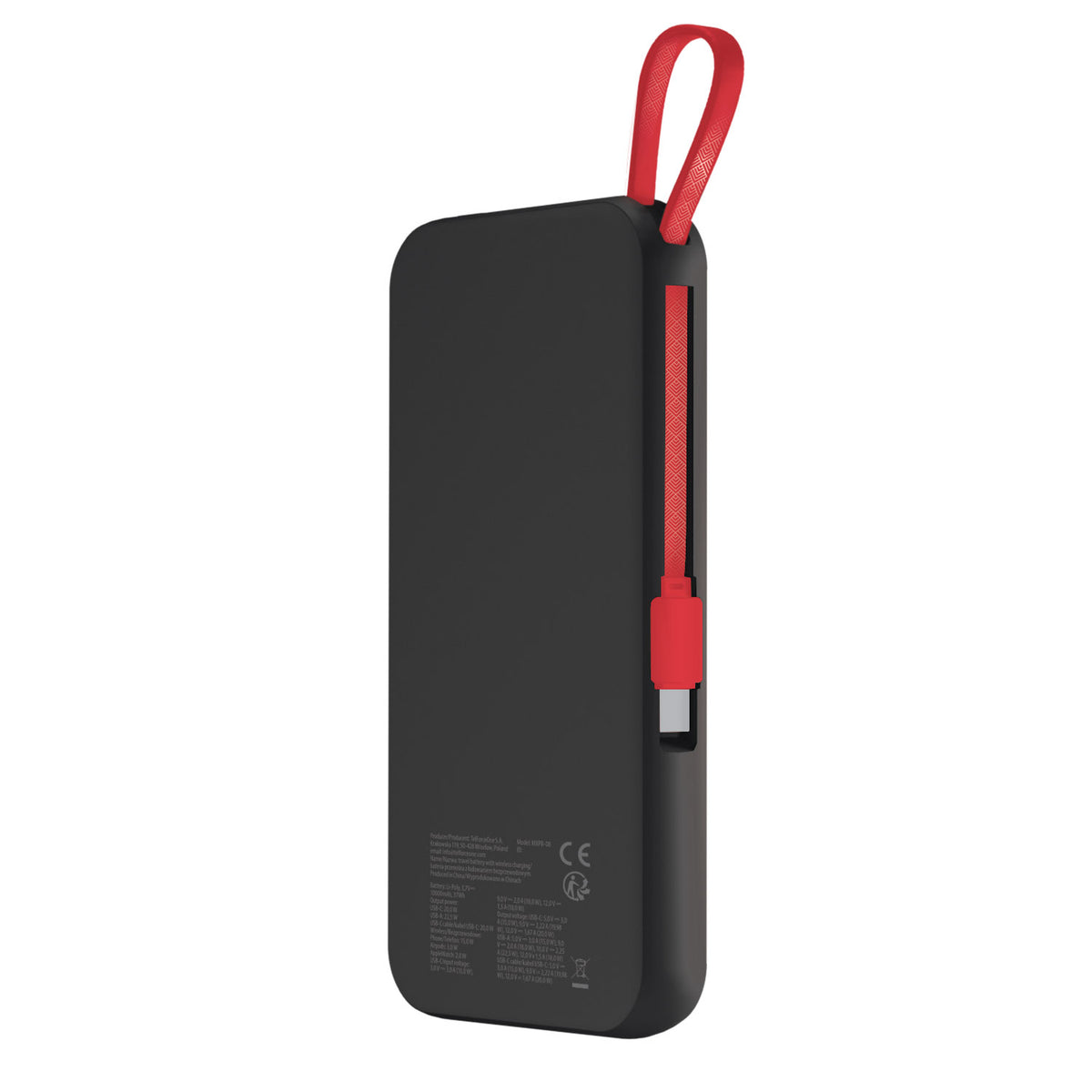 Maxlife MXPB-08 Wireless Power Bank – 10,000 mAh, 3-in-1, Magnetic, Black
