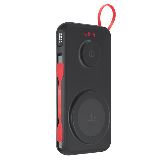 Maxlife MXPB-08 10000 mAh magnetni powerbank črn