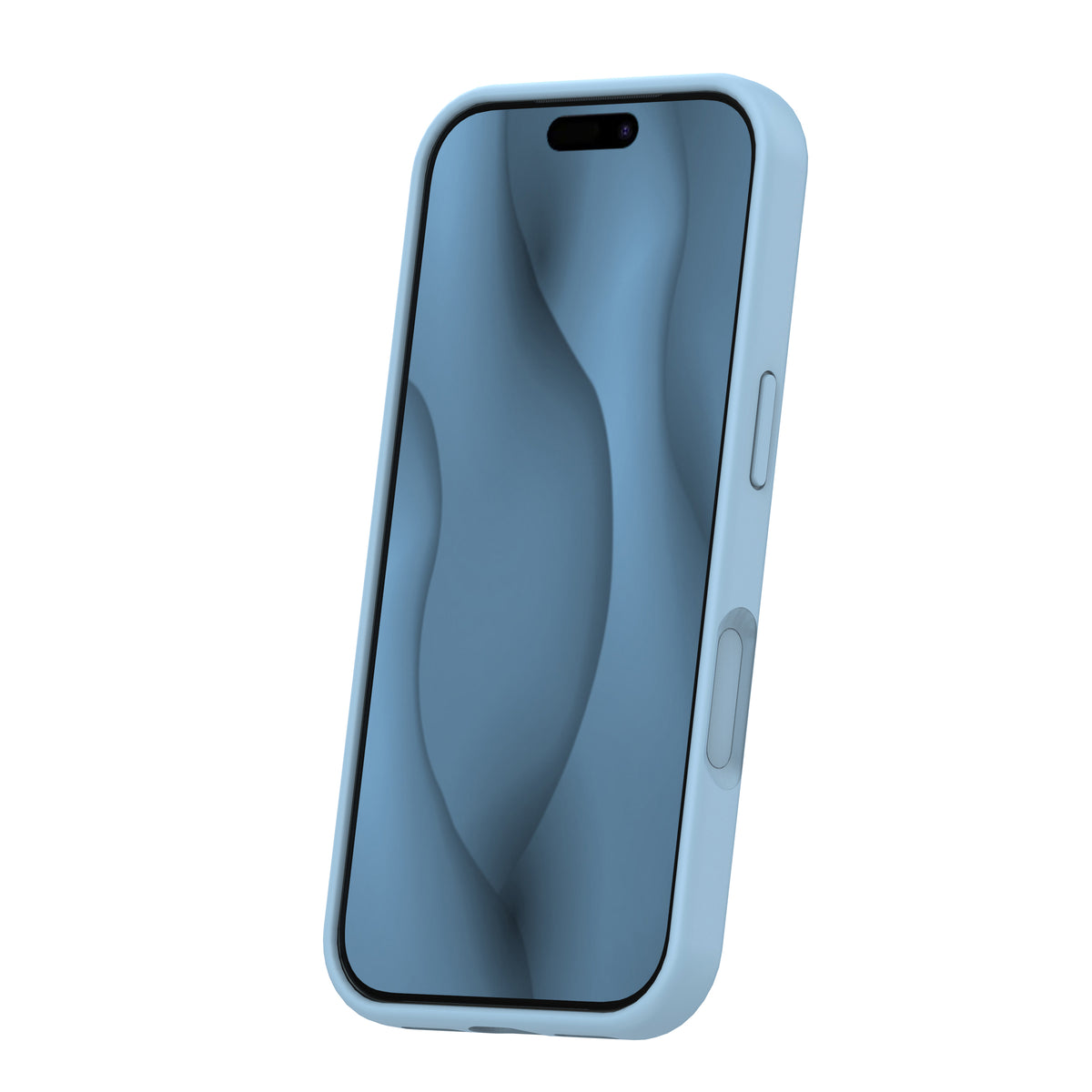 Ovitek za iPhone 17 Pro / 18 Pro – silikonski MagSafe, svetlo moder