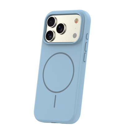 Ovitek za iPhone 17 Pro / 18 Pro – silikonski MagSafe, svetlo moder