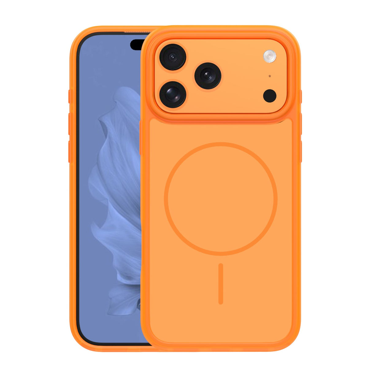 Ovitek za iPhone 17 Pro Max / 18 Pro Max, Frame Thin MagSafe, oranžen