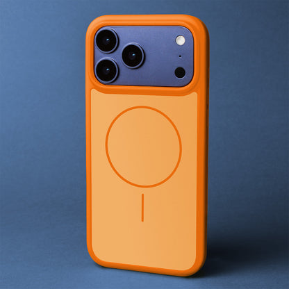 Ovitek za iPhone 17 Pro Max / 18 Pro Max, Frame Thin MagSafe, oranžen