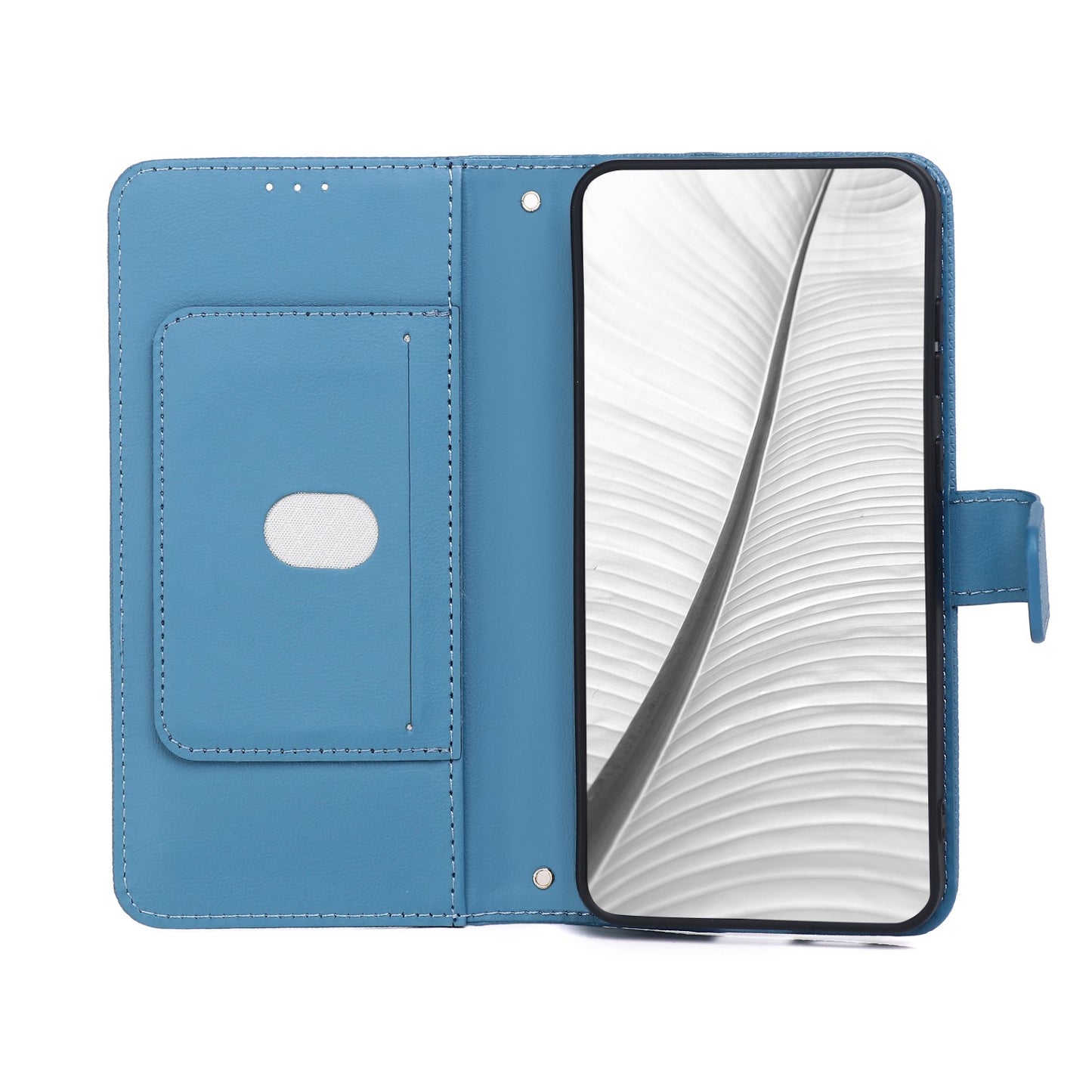 Preklopna torbica za Honor 600 / 600 Pro, Smart Triangle s stojalom – modra