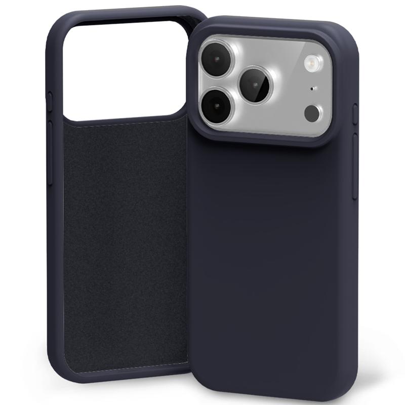 Silikonski tanek Mag ovitek za iPhone 17 Pro Max in 18 Pro Max temno moder