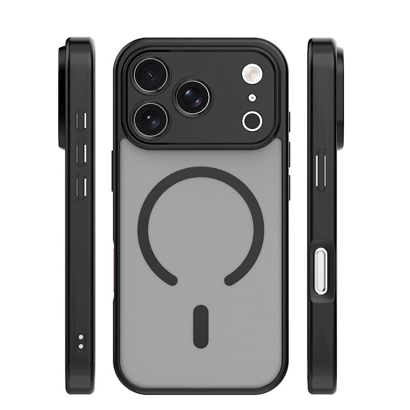 Ovitek za iPhone 17 Pro Max / 18 Pro Max, Mag Matt z zaščito kamere, črn
