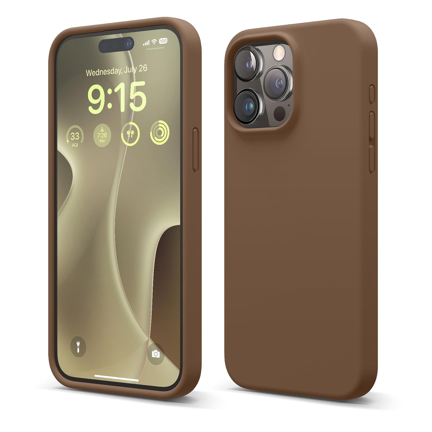 Elago silikonski ovitek za iPhone 15 Pro Max rjava