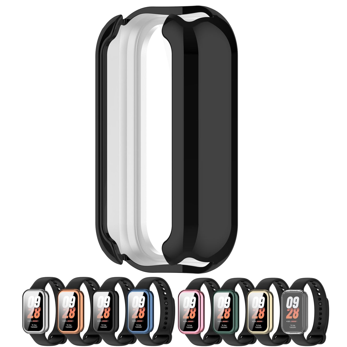 Zaščitni ovitek za Xiaomi Smart Band 8 Active / Redmi Band 2 črn | TPU zaščita