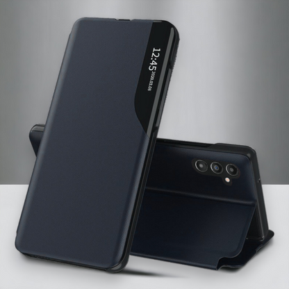 Pametna preklopna torbica za Samsung Galaxy A14 – Infostyle – Vijolična / Ekološko usnje + PC