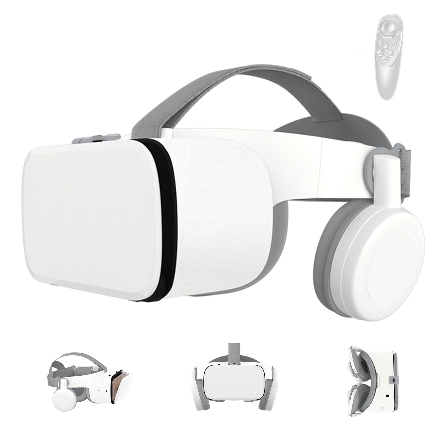 VR slušalke za telefone iPhone in Android v beli barvi