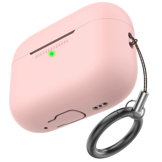 Silikonski ovitek za slušalke "Skin" s paščkom za AirPods Pro 2 – Infostyle – Roza