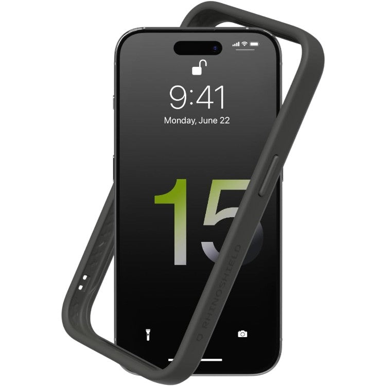 Ovitek za telefon "Rhinoshield CrashGuard" iPhone 15 Pro Max – Siva / TPU silikon