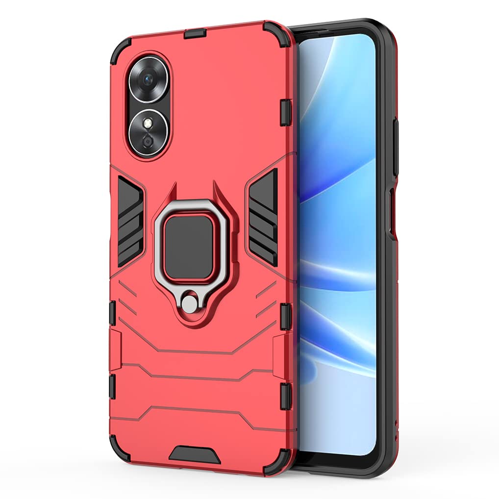 Ovitek z obroèem za Oppo A78 4G v rdeèi barvi