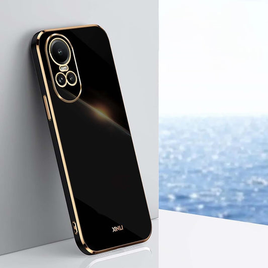 Silikonski ovitek GIOPUEY za Oppo Reno 10 / Reno 10 Pro – črna