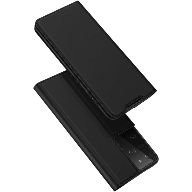 Preklopna torbica za telefon Samsung Galaxy S21 Ultra, črna – Dux Ducis – Črna