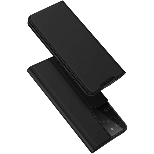Preklopna torbica za telefon Samsung Galaxy S21 Ultra, črna – Dux Ducis – Črna