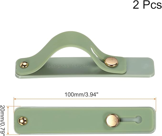 QUARKZMAN Silicone Phone Holder with Finger Strap – Mobile Phone Stand (Olive Green, 2 Pieces)