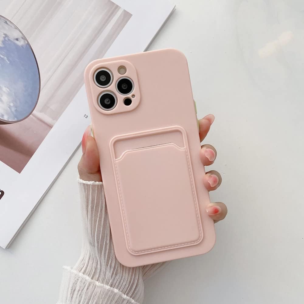 Silikonski ovitek z žepkom za kartice za iPhone 7 / 8 / SE 2020 – roza