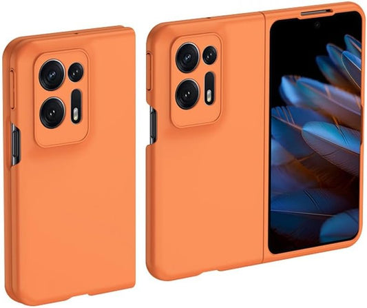 Oppo Find N2 ovitek – lahek trdi PC ovitek, odporen proti praskam, oranžen
