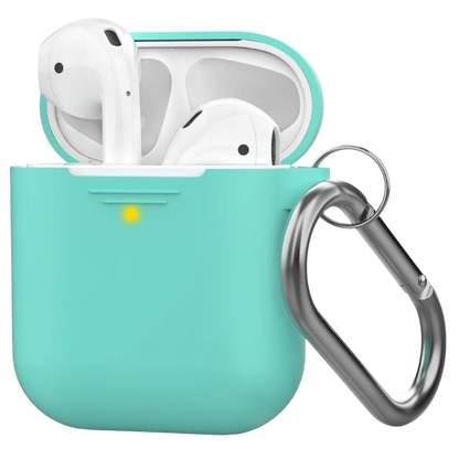 Silikonski ovitek za slušalke "Skin" s karabinom AirPods 1&2 – Infostyle
