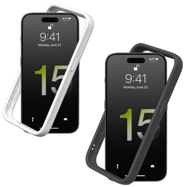 Ovitek za telefon "Rhinoshield CrashGuard" iPhone 15 Pro Max – Bela / TPU silikon