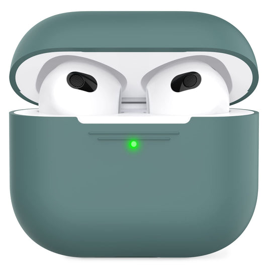 Silikonski-ovitek-slusalke-Skin-AirPods-3-temno-zelena