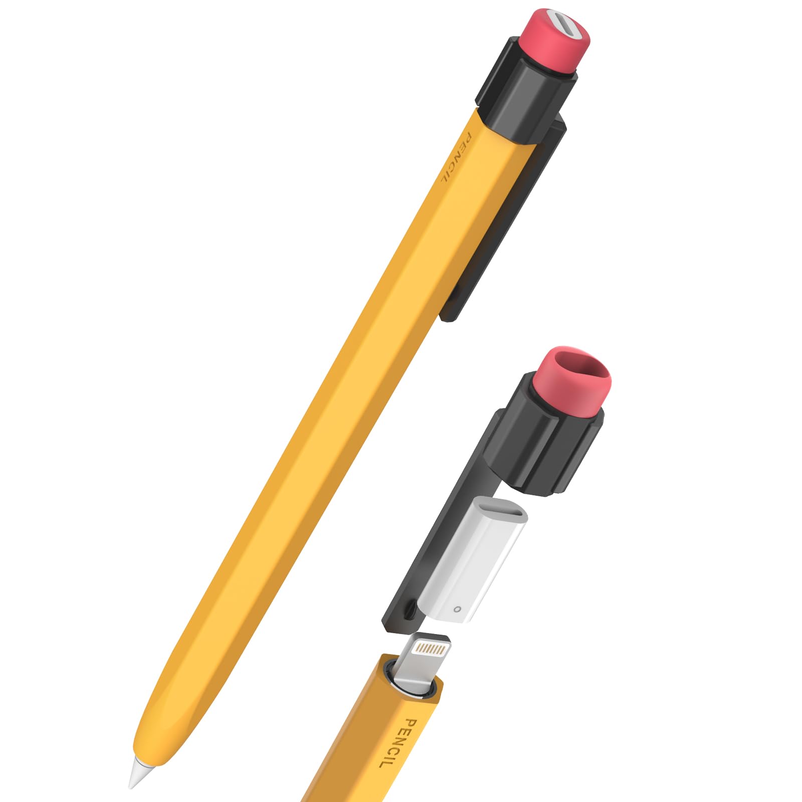 TRONWIN-silikonski-ovitek-Apple-Pencil-1-Gen-polnilni-adapter-rumena