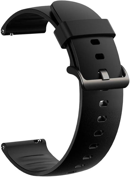Black silicone replacement strap for HOLALEI ZL80 smartwatch