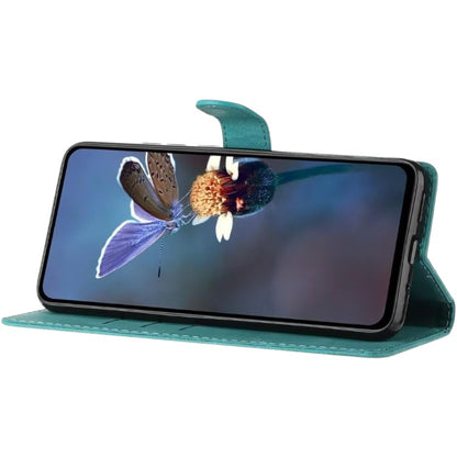 Preklopna torbica za telefon ''Butterfly'' Samsung Galaxy A13 – Infostyle – Zelena / Ekološko usnje + TPU silikon