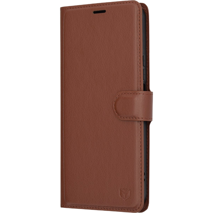 Preklopna torbica "Leather Folio" za Honor 90 Lite, rjava – Techsuit – Rjava / TPU silikon