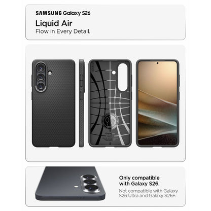 Ovitek Spigen Liquid Air za Samsung Galaxy S26 - mat črna