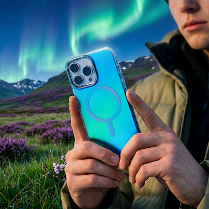 Ovitek za iPhone 17 Pro / 18 Pro, Tecto Shield Aurora, moder