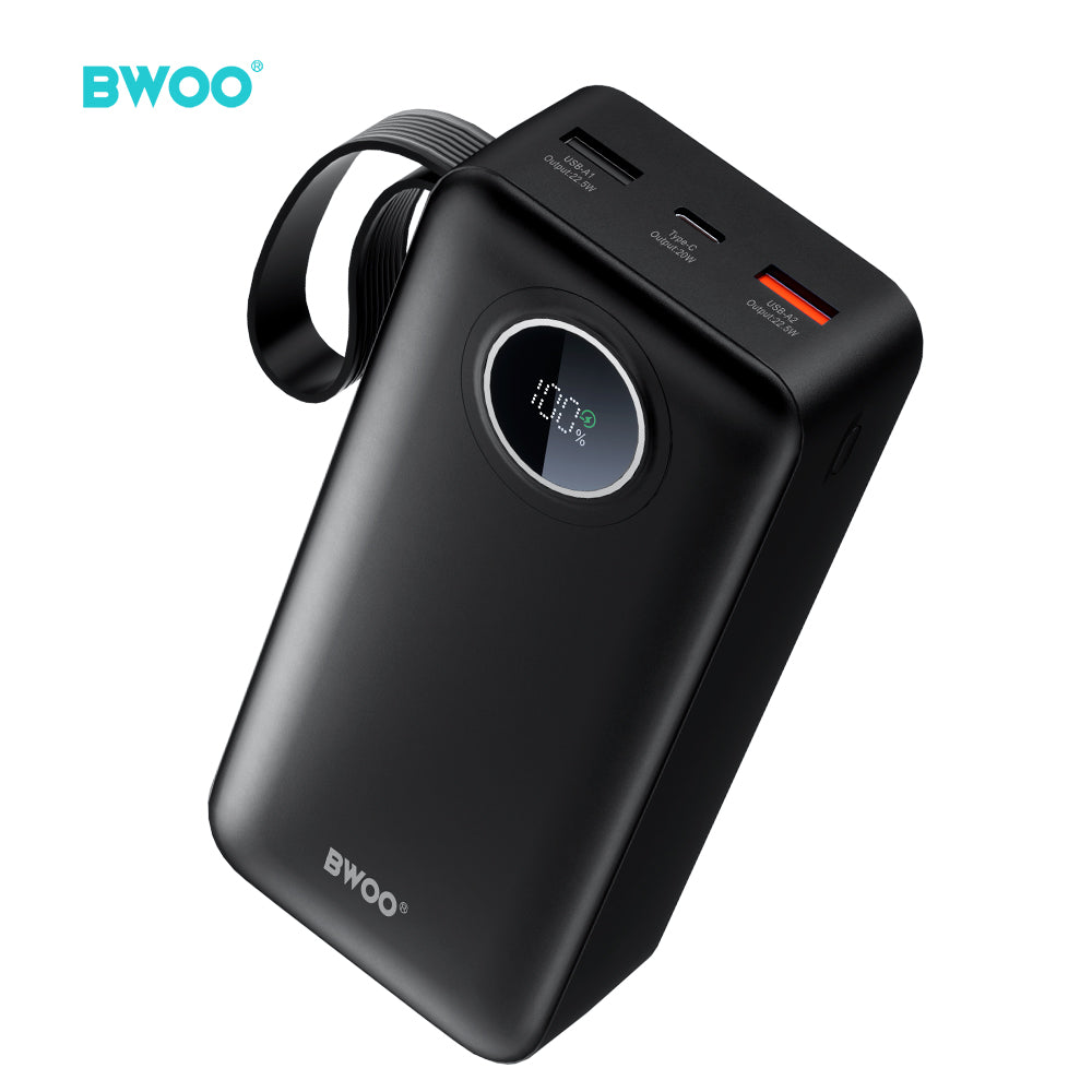 BWOO 30000 mAh Power Bank 22,5W z LCD zaslonom
